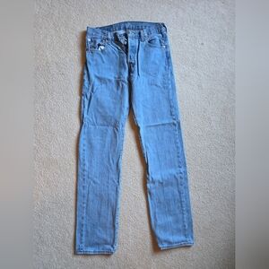 Levi Strauss 501 Men's Classic Blue Denim Jeans